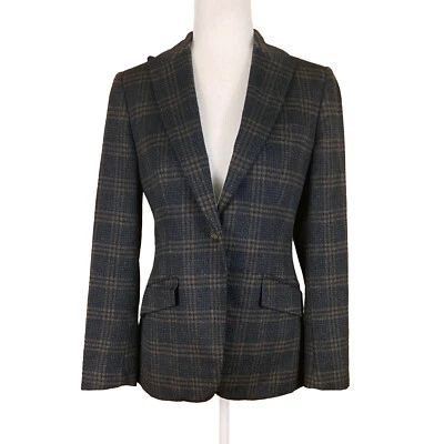 Blazer Belvest per Donna Lewis para mujer con 1 botón IT 42 US 6 marrón a cuadros cachemir Foto 1 de 4