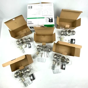 5 PK ReliaBilt Passage Door Knobs #1658854 Baron Satin Nickel Easy Install - Picture 1 of 16