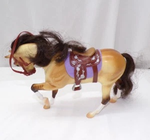 Vintage 1995 Reeves Breyer Tan Horse Figure Rooted Hair Brushable With Saddle - Picture 1 of 10