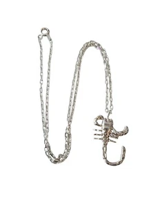 Sterling Silber Skorpion Anhänger, 18" lang, Kette Halskette J102 - Bild 1 von 7