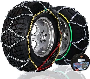Big Ant Anti-Skid Tire Snow Chains, for Passenger Cars, Pickups, & SUV, Set of 2 - Picture 1 of 5