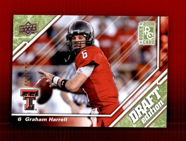 2009 Upper Deck Draft Edition Green 350 #18 Graham Harrell 167/350 - Image 1 of 2