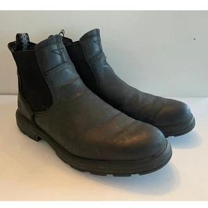 UGG Herren Wasserdicht Leder Chelsea Stiefel Schwarz Größe 11 - Bild 1 von 11