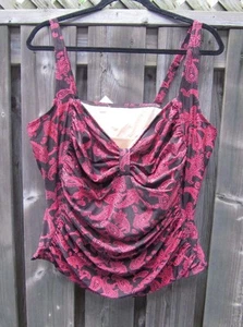 ADDITION ELLE PAISLEY TANKINI SWIM TOP, SIZE 3X (24) - Picture 1 of 1