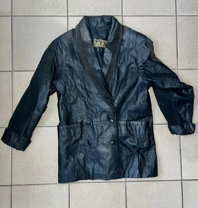 Direct Action Dany Newyork Women's Black Leather Jacket Size  Medium - Picture 1 of 6