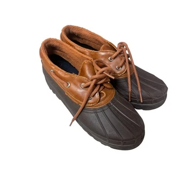 Botas Sperry Duck Mujer Talla 8.5 Marrón Impermeables Nuevas Parte Superior Baja Foto 1 de 4