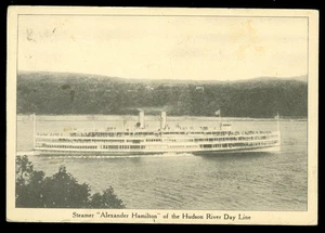 STEAMER ALEXANDER HAMILTON - HUDSON RIVER POSTCARD - Picture 1 of 1