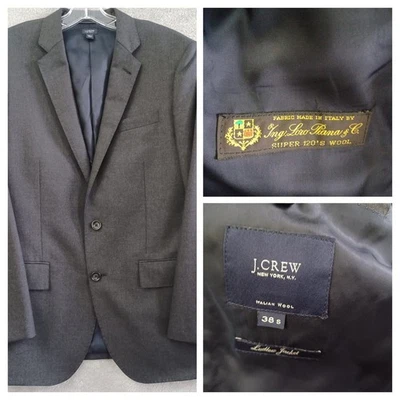 Blazer J Crew Ludlow Loro Piana Lana Italiana Super 120s Gris Carbón 38S Preppy Foto 1 de 4