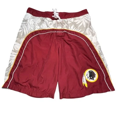Vtg Washington Redskins Swim Trunks Mens L NFL Team Apparel G-III Back Pocket - Image 1 of 4