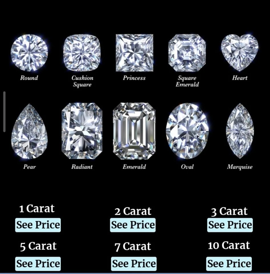 Diamante de 1 Crt - 10 Crt todas las formas VVS1 Premium natural grado D corte de calidad VVS1 Foto 1 de 1