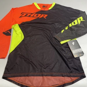 Thor Core Air S16 Supercross Series Motocross Jersey Orange Black LS Sz L NWT - Picture 1 of 9
