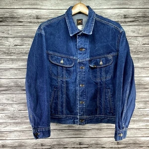 Vintage Lee Riders Trucker Jacke Herren 46R Blau Denim Medium Wash Western USA 70s - Bild 1 von 9