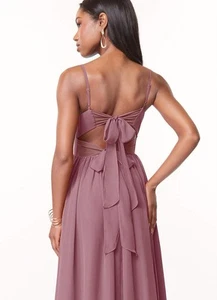 Azazie Zeya Bridesmaid Dress in Vintage Mauve - Picture 1 of 9