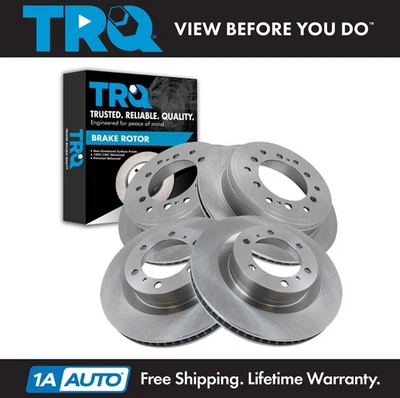 TRQ Front and Rear Brake Rotors Set For 2010-2022 Lexus GX460 Toyota 4Runner - Image 1 of 4
