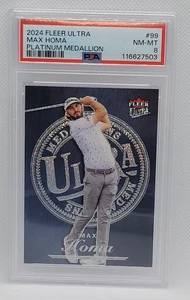 2024 Fleer Ultra Gold Max Homa Platinum Medallion #ed 49/49 PSA 8 - Picture 1 of 2