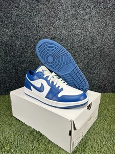 Nike Air Jordan 1 zapatos bajos para mujer talla 9 EE. UU. azul marino y blanco DC0774-114 - Imagen 1 de 7
