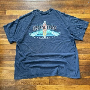 Vtg Ron Jon Surf Shop T Shirt Adult 2XL Blue Nature Colorful Ocean Beach Flame - Picture 1 of 7