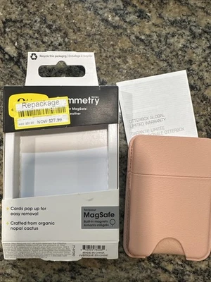 OtterBox Symmetry Series Cactus Leather Wallet with MagSafe - Ballet Blush - Image 1 of 4
