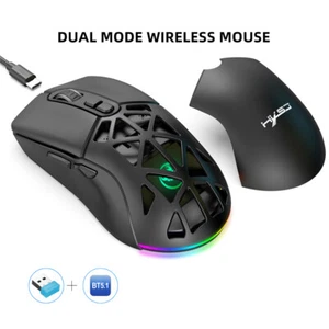 T26 Dual-mode Wireless Mouse 2.4G BT5.1 RGB Backlight 4800DPI 650MAH - Picture 1 of 26