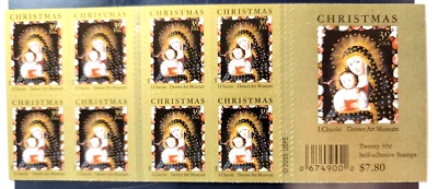 Scott #4100 39¢ Madonna (Chacon) Booklet of 20 Stamps - MNH - Image 1 of 2