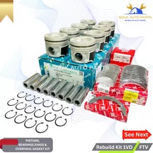 ENGINE REBUILD KIT 1VD-FTV For LAND CRUISER (PISTONS BEARINGS RINGS FULL GASKET) - Picture 1 of 7