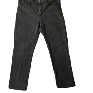 Lee womens sz 14 short classic fit straight leg denim jeans gray - Picture 1 of 4