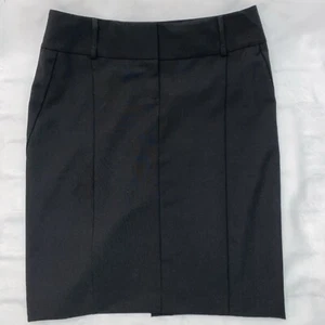 Express Black Studio Pencil Skirt Womens 6 Stretch High Waist Back Slit NWT - Picture 1 of 14
