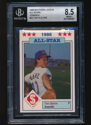 Southern League All-Stars Jennings #23 1986 Tom Glavine BGS 8,5 Foto 1 de 2