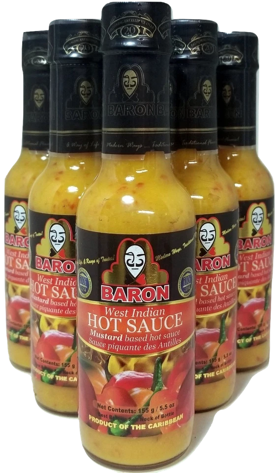 Molho quente Baron West Indian - 5,5 oz cada (pacote com 6) - Imagem 1 de 1