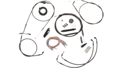 La Choppers Complete Midnight Cable Line 15"-17" Kit Harley 96-06 FLHR FLTR - Imagem 1 de 3