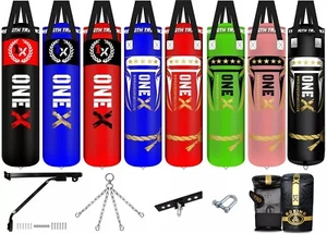 Punch Bag Filled Heavy Duty 5ft/4ft Hanging Boxing Bags Kick Martial Arts MMA. - Picture 1 of 45