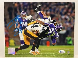 Ike Taylor Signed Pittsburgh Steelers 8x10 Photo Beckett - Picture 1 of 5