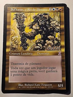 Sol'kanar the Swamp King●Time Spiral●2006●MTG●PORTUGUESE●TIME SHIFTED●LP●057 - Image 1 of 2