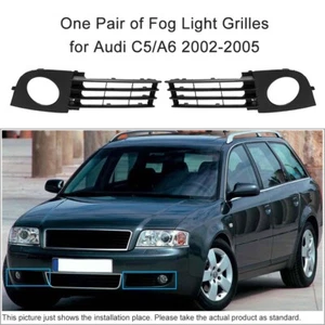 1 Pair of Fog Light Grilles for Audi C5 A6 2002-2005 4B0807682T 4B0807681T - Picture 1 of 5