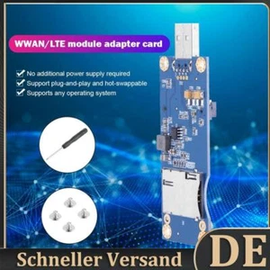 Mini PCI-E to USB Adapters+SIM Slot 6/8pin for WWAN LTE Desktop Computer Module - Bild 1 von 7