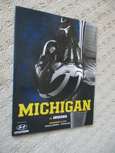 2016 UNIVERSITY of MICHIGAN vs INDIANA FOOTBALL PROGRAM * - Imagen 1 de 2