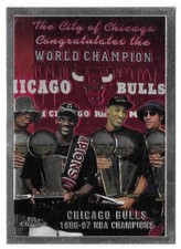 BULLS CHECKLIST 1997-98 Topps Chrome Team of the 90's # 51 Jordan Pippen NM - MT