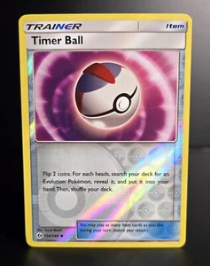 Pokémon TCG - Timer Ball - 134/149 - Reverse Holo - Sun & Moon 2017 - NM+ - Picture 1 of 1
