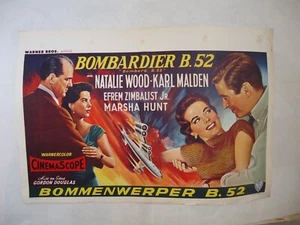 BOMBERS B.52/NATALIE WOOD+KARL MALDEN/UF25/ belgian poster - Picture 1 of 1