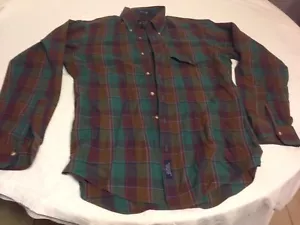 Gant Hugger Medium Green Plaid Buttondown Sportshirt - Picture 1 of 9