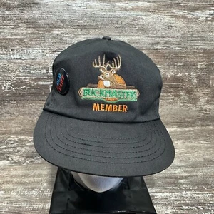 Vintage Snapback Trucker Hat Buckmasters Member Embroidered Logo USA Made Cap - Picture 1 of 7