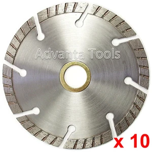10 Stück 4 Zoll Segmentiertes Diamant Sägeblatt für Allzweck Schneiden Beton Mauerwerk - Bild 1 von 3