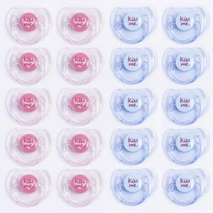50x Magnetic Pacifier Clear Pink Blue Pacifiers for Reborn Baby Dolls Kits DIY - Picture 1 of 7