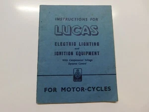INSTRUCCIONES LUCAS ILUMINACIÓN ELÉCTRICA EQUIPO DE ENCENDIDO MOTOCICLETAS 550H - Imagen 1 de 3