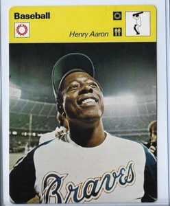 Henry Aaron Braves 1977 Sportscaster Hammerin' Hank MLB Baseball Oversized Card - Picture 1 of 1