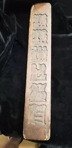 Gran molde de galletas de madera tallado primitivo del siglo XIX - Imagen 1 de 8