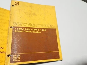 CATERPILLAR 1140 1145 1150 1160 DIESEL ENGINE SERVICE SHOP MANUAL C100 - Picture 1 of 3