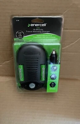 New Sealed Enercell 2-Bay 15 Minute Travel Charger With 2 AA Ni-MH Batteries - Image 1 of 2