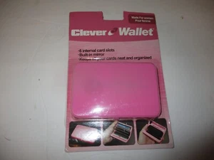 Clever Wallet for women - 6 internal card slots with mirror - pink color - Picture 1 of 2