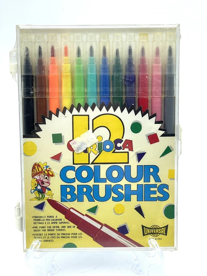 1980# COLORSET CARIOCA COLORI ANNI 80  Colour Brushes Nuovo In Box #PJ - Immagine 1 di 1
